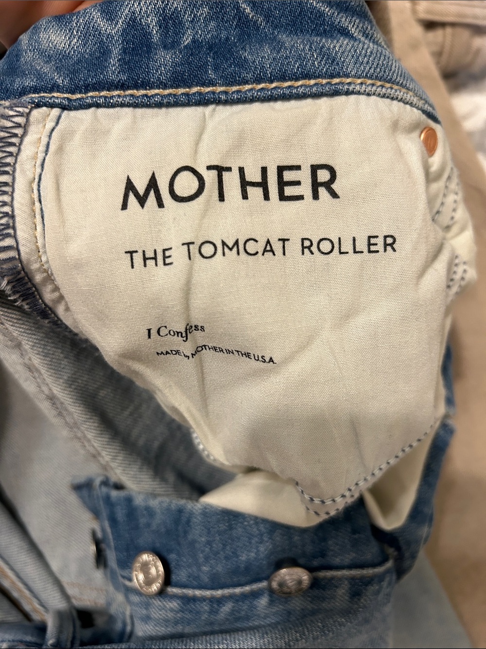 MOTHER The Tomcat Roller Wide Leg Jeans in Light Blue Wash - Picture 2 of 7
